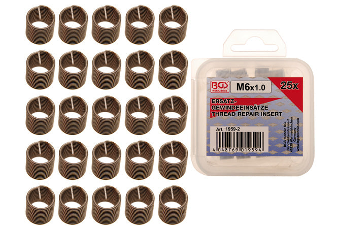 Thread Inserts BGS M6 x 1.0 25 pcs.