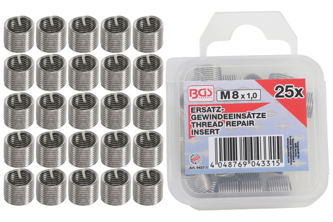 Thread Inserts BGS M8 x 1.0 mm 25 pcs.
