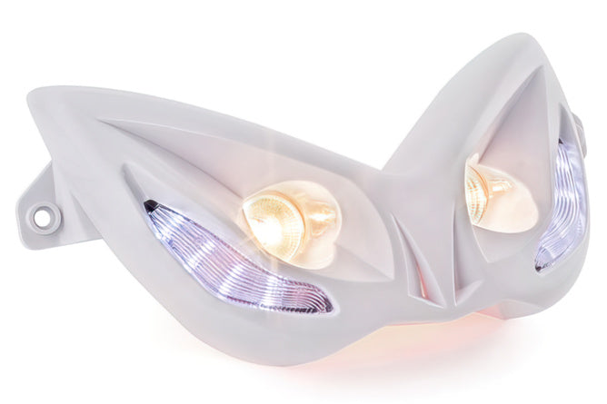 Headlight EVO 2 w/ blue LEDs MBK Nitro / Yamaha Aerox white