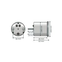 Voltmeter Koso D48 red lighting