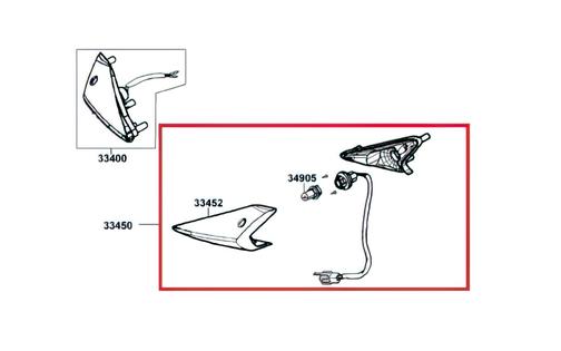 Indicator front left Kymco Agility RS 12 inch