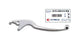 Brake Lever right silver original Kymco Agility/Vitality/Sym HD/VS