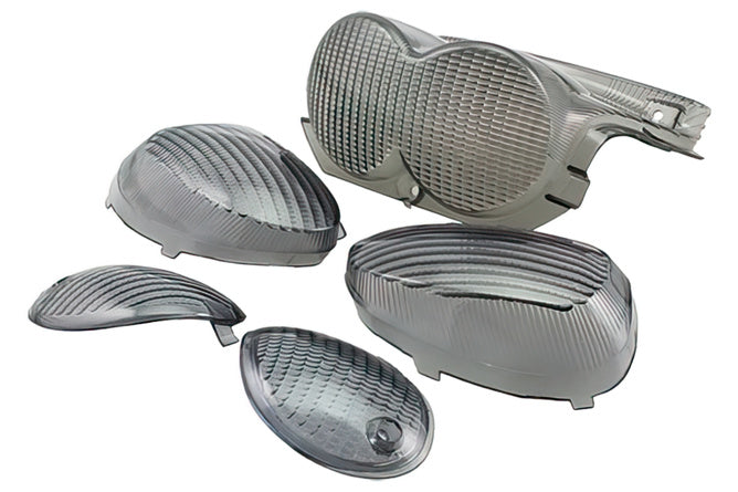 Indicator / Taillight Lens Set STR8 Yamaha Neo's / Ovetto black