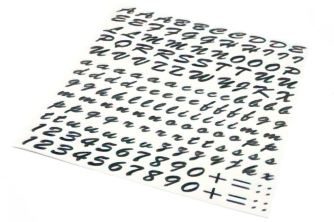 Sticker Sheet black italic and gothic