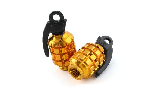Valve Caps STR8 Grenade gold