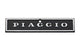 Badge w. trim Piaggio black / chrome