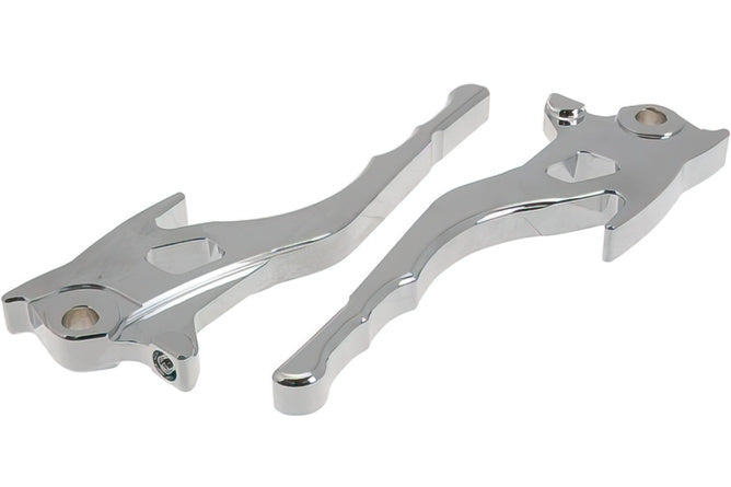 Brake Lever Set STR8 CNC Aggressive chrome Aerox before 2012