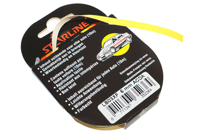 Tuning Tape MoTip solid line yellow 6mm - 10m