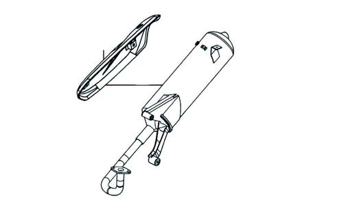 Exhaust Kymco Agility 50cc 4-stroke 10 inch