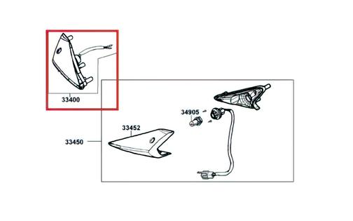 Indicator front right Kymco Agility RS 12 inch