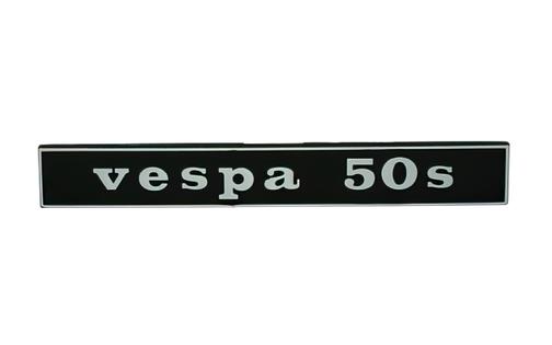 Badge Vespa 50 S black / chrome
