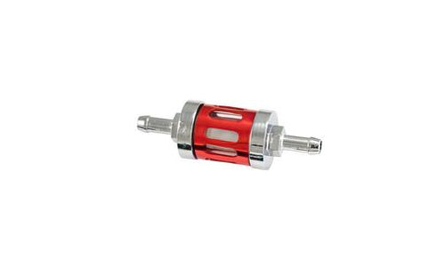 Fuel Filter 6mm chrome/red