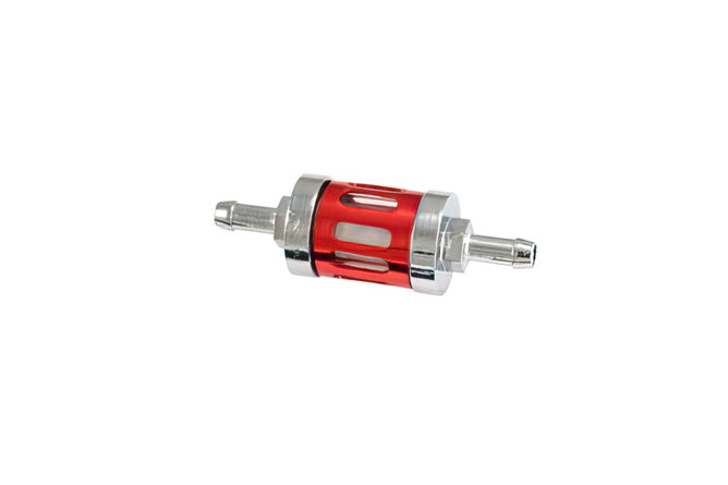 Fuel Filter 6mm chrome/red