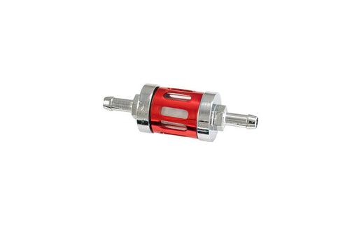 Fuel Filter 6mm chrome/red