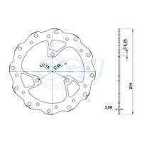 Brake Disc NG Peugeot Speedfight 3 / 4 front
