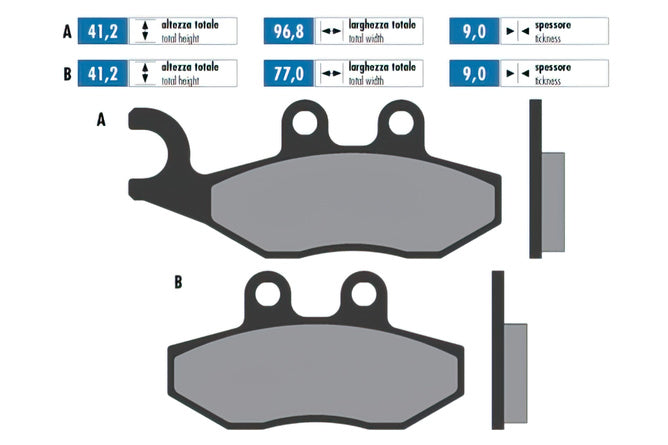 Brake Pads Polini sintered Piaggio / Gilera / Vespa