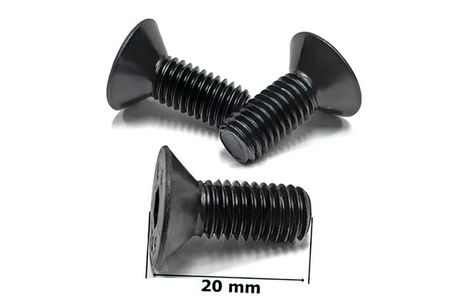 Screws f. brake disc x3 countersunk head M8 x 20mm black