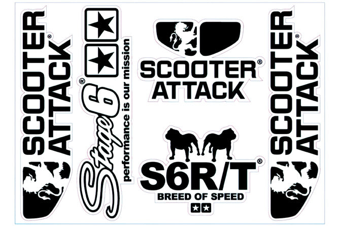 Stickers Scooter-Attack 140x100mm