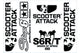 Stickers Scooter-Attack 140x100mm
