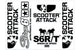 Stickers Scooter-Attack 140x100mm