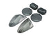 Indicator / Taillight Lens Set STR8 Aprilia SR50 2000-2005 black