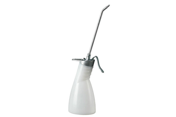 Oil Can Pressol polyethylene with pump white rigid spout 165mm / 500ml