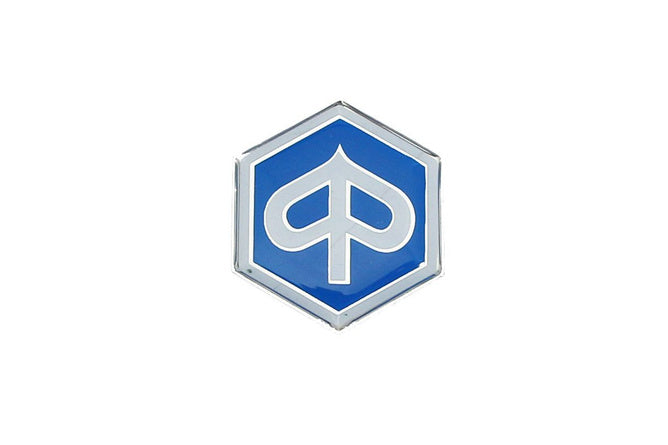 Sticker / Badge 3D "Piaggio" 33mm white flexible Piaggio