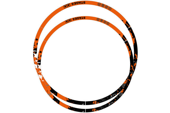 Rim Sticker Kit 12" Stage6 orange / black