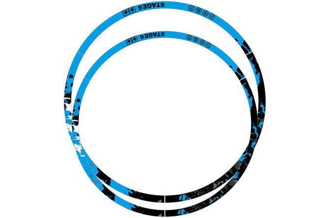 Rim Sticker Kit 12" Stage6 blue / black