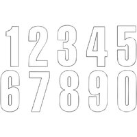 Number Sticker x3 Blackbird #3 13X7cm white