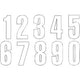 Number Sticker x3 Blackbird #3 13X7cm white