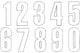 Number Sticker x3 Blackbird #7 13X7cm white