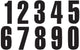 Number Sticker x3 Blackbird #1 13X7cm black