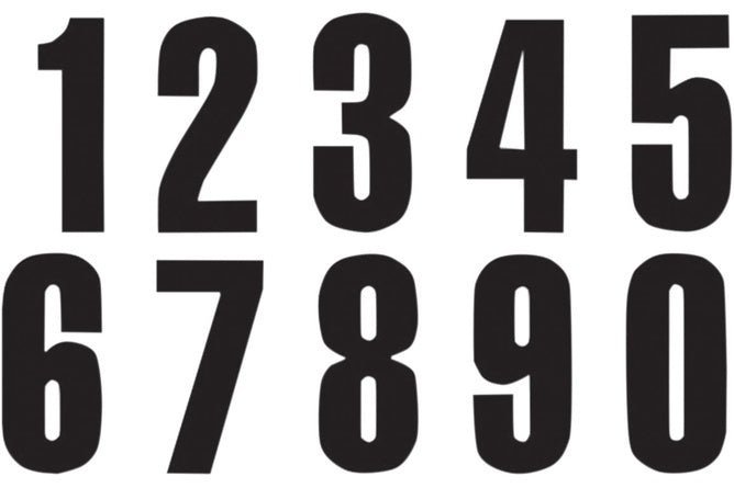 Number Sticker x3 Blackbird #1 13X7cm black