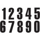 Number Sticker x3 Blackbird #4 13X7cm black