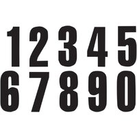 Number Sticker x3 Blackbird #5 13X7cm black