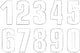 Number Sticker x3 Blackbird #1 16X7.5cm white