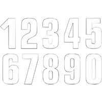 Number Sticker x3 Blackbird #1 16X7.5cm white