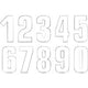 Number Sticker x3 Blackbird #2 16X7.5cm white