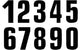 Number Sticker x3 Blackbird #3 16X7.5cm black