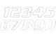 Number Sticker x3 Blackbird #1 20X25cm white