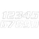 Number Sticker x3 Blackbird #2 20X25cm white