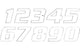 Number Sticker x3 Blackbird #3 20X25cm white