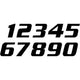 Number Sticker x3 Blackbird #0 20X25cm black
