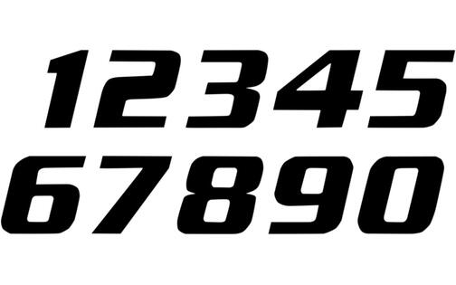 Number Sticker x3 Blackbird #7 20X25cm black