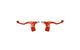 Brake Lever Set short w/ mount red (x2)