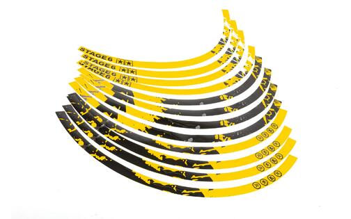 Rim Stickers Scooter 13" Stage6 yellow / black