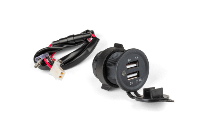 USB socket, 2 ports, 12V