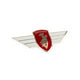 Sticker Zündapp Wing 98x47mm red / white