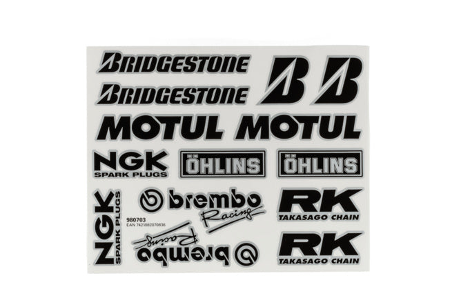 Sticker Sheet Sponsor Brembo etc. 193x240mm